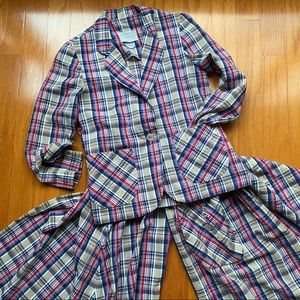 1980’s madras plaid  Nardis jacket & two skirts